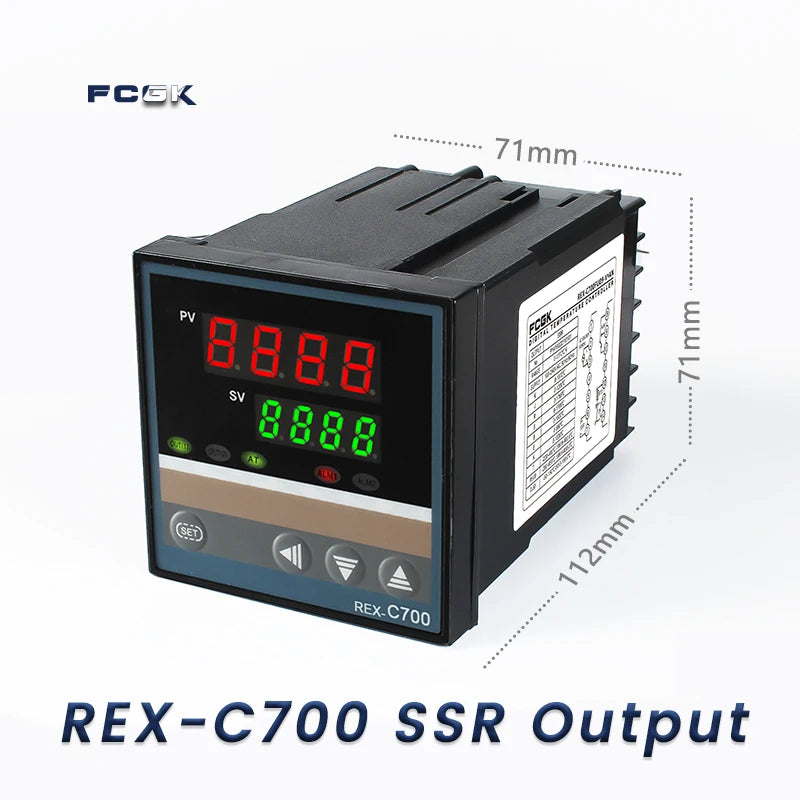 REX-C100 PID Temperature Controller 220v 400 degree Digital thermostat Output 40A SSR K Type Thermocouple