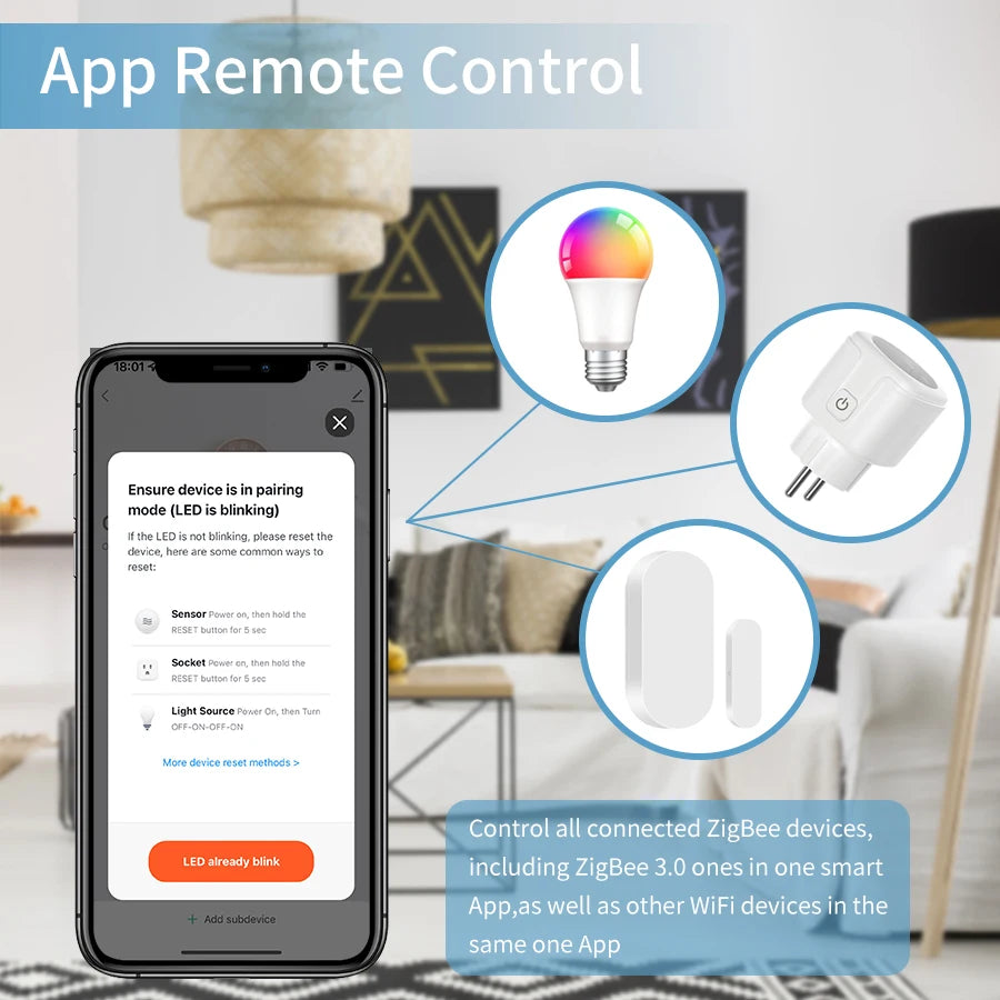 Tuya Smart Multi Mode Gateway ZigBee WiFi Bluetooth Hub Bridge Smart Life APP Voice Control Works With Alexa Google Home