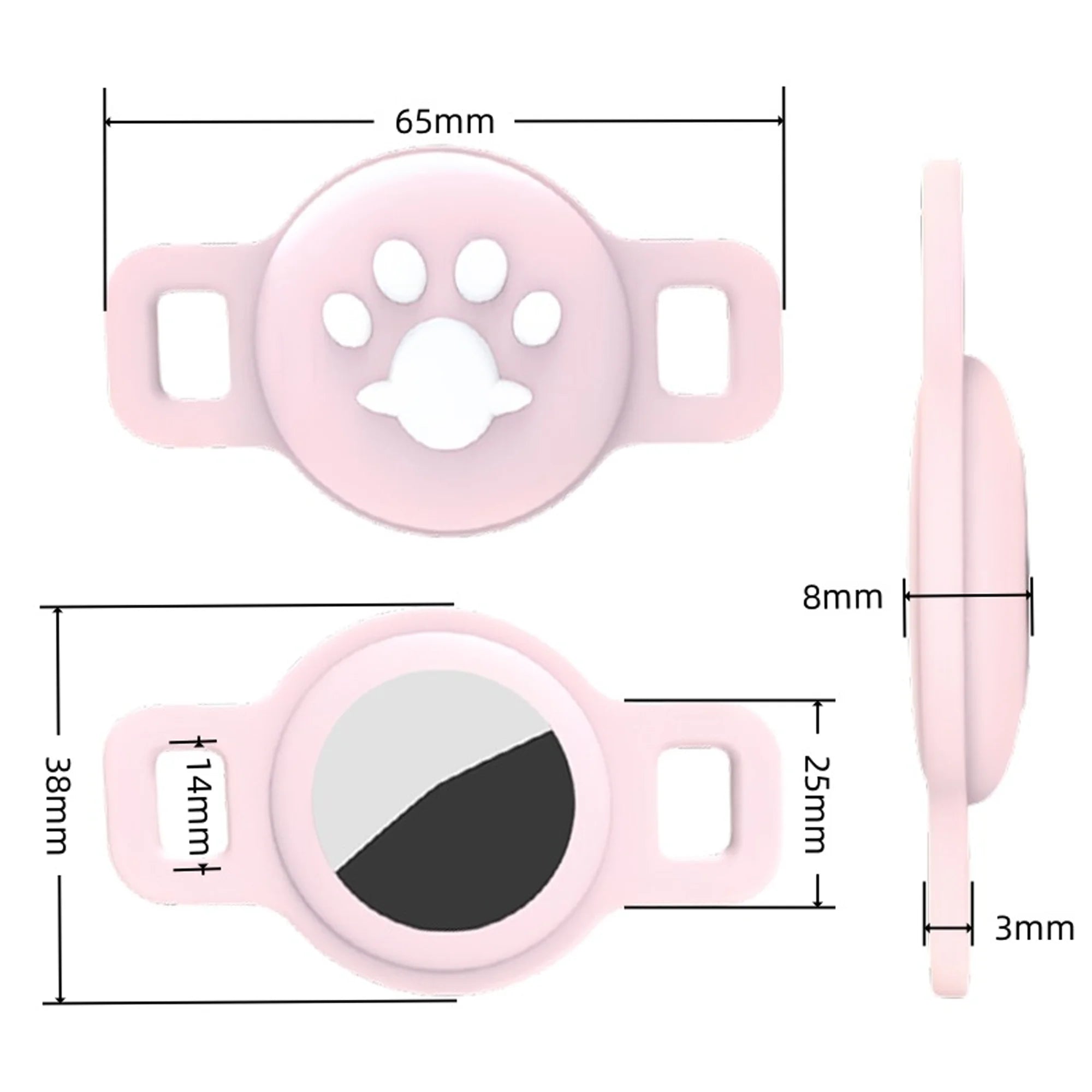 Airtag Cat Collar Holder, Small Air tag Cat Collar Holder Silicone Case Cover for Cat Dog Pet Collar Harness Loop