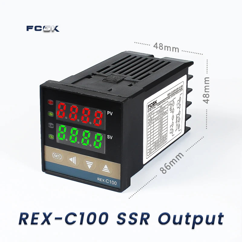 REX-C100 PID Temperature Controller 220v 400 degree Digital thermostat Output 40A SSR K Type Thermocouple