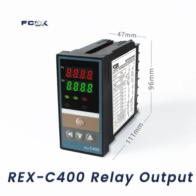REX-C100 PID Temperature Controller 220v 400 degree Digital thermostat Output 40A SSR K Type Thermocouple