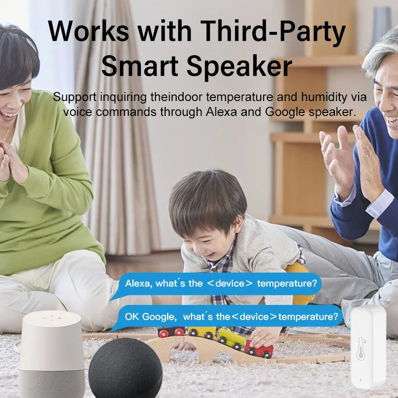 Tuya Zigbee Temperature Humidity Sensor APP Remote Control For Smart Home Work With Yandex Alexa Home Assistant ZHA Zigbee2MQTT