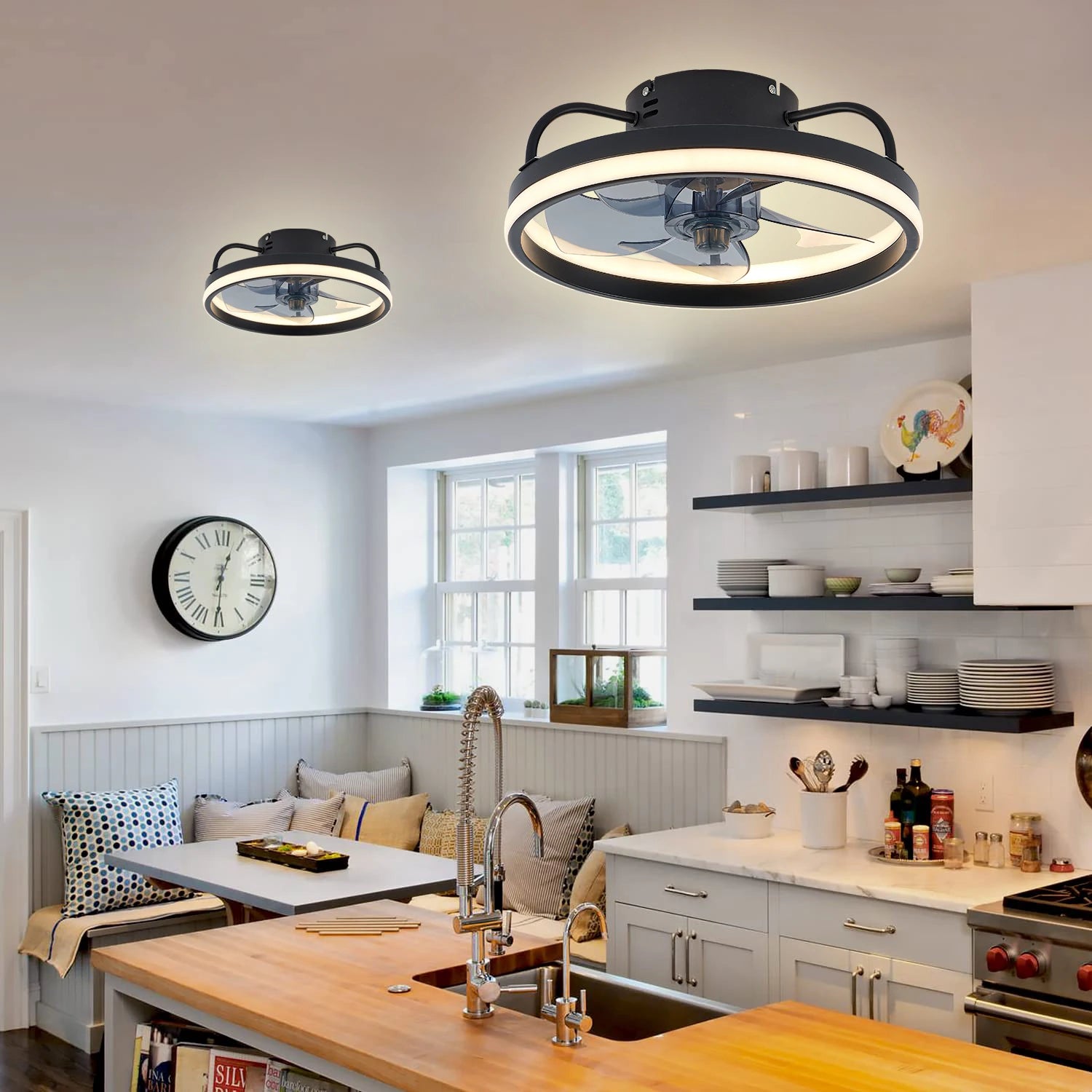 IRALAN  Ceiling Fan with Light Smart Silent Electric Fans lamp Modern 6 wind speed  Remote Control Bedroom Study Livingroom Home