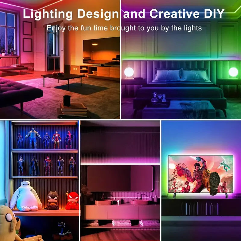 Tuya LED Strip Light WIFI APP Control 5050 RGB Led Lights Alexa Flexible Ribbon Luces Led 5V USB TV BackLight Room Decoration