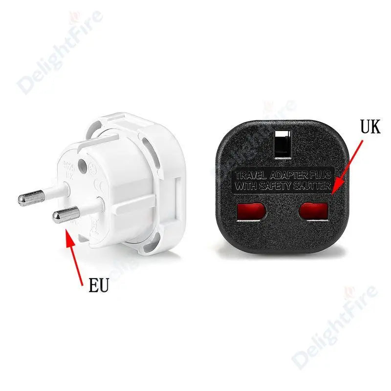 1pcs UK to EU Socket Adapter 220V Euro Travel Plug Converter AC Wall Charger Power Adapter UK British Adapter Electrical Outlets