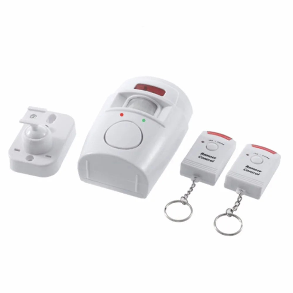 Wireless Remote Controlled Mini Alarm with IR Infrared Motion Sensor Detector & 105dB Loud Siren For Home Security Anti-Theft
