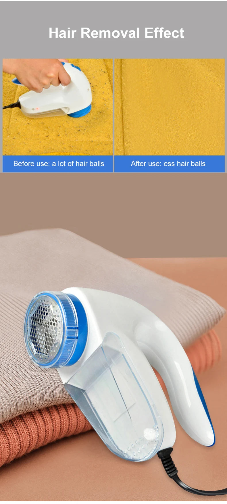 Portable Lint Remover EU Plug Electric Clothes Fuzz Shaver Lint Pellet Sweaters Curtains Carpet Clothing Lint Pellet Cut Machine