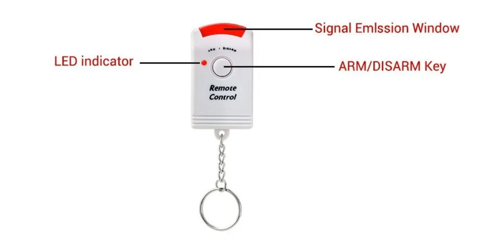 Wireless Remote Controlled Mini Alarm with IR Infrared Motion Sensor Detector & 105dB Loud Siren For Home Security Anti-Theft