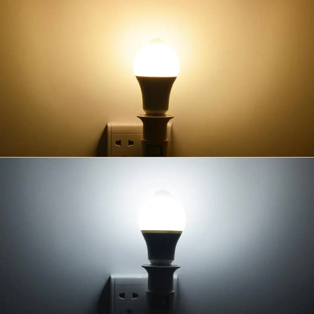 E27 12W 15W 18W 20W LED Night Light Bulb Smart PIR Motion Sensor Lamp AC110V-220V For Stair Toilet Porch Garage Balcony Bathroom