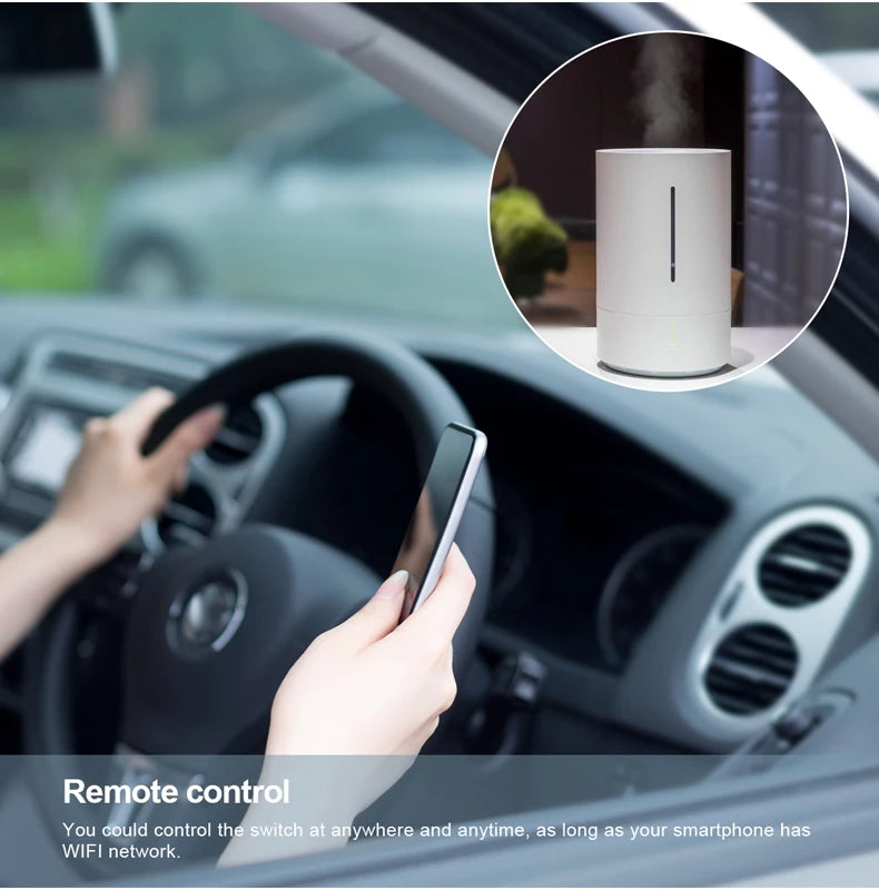 Tuya Smart Life WIFI LED Light Switch Voice Control APP Socket 15A EU Power Plug Wireless Wall Outlet For Alexa Echo Google Home