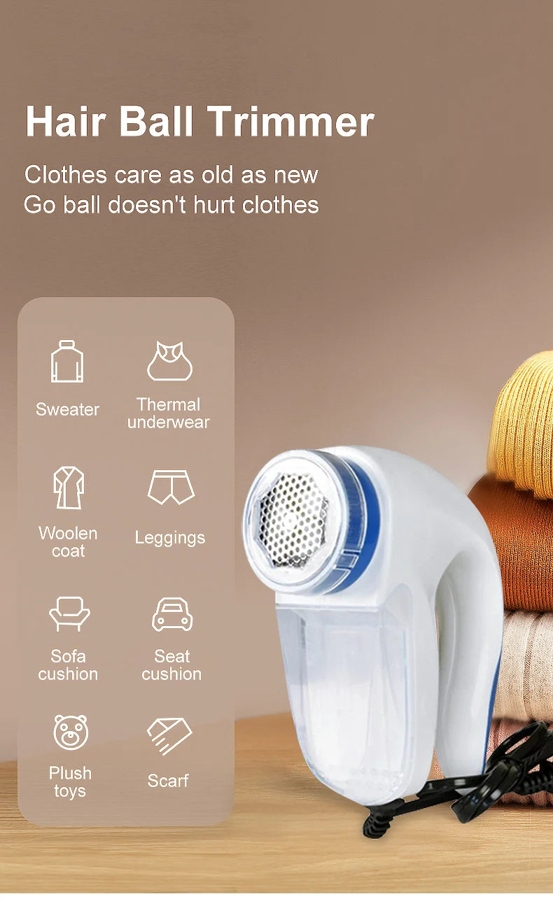 Portable Lint Remover EU Plug Electric Clothes Fuzz Shaver Lint Pellet Sweaters Curtains Carpet Clothing Lint Pellet Cut Machine