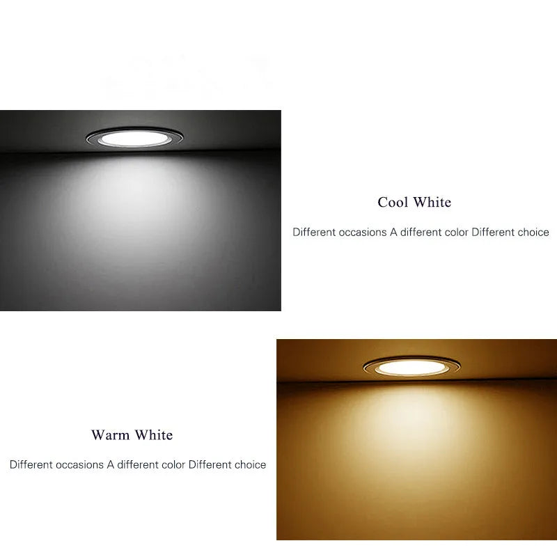 Dimmable LED Downlight Tri-tone light  110/220V Spot  5W 7W 9W 12W 15W Recessed in LED Ceiling Downlight Light Warm white Lamp