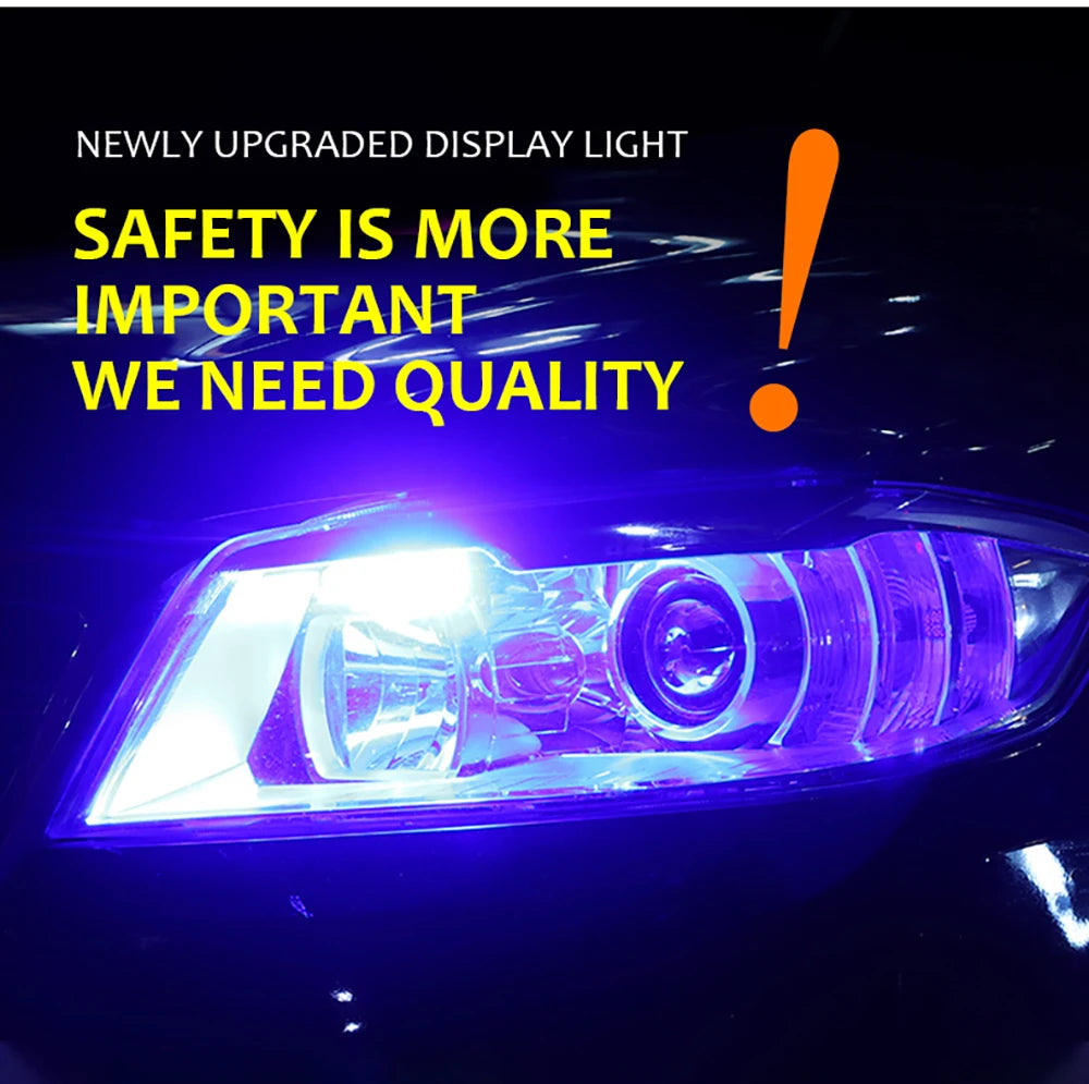 10X New W5W LED T10 Car Lights COB Glass Interior Parts Bulbs White ice blue Yellow Auto License Plate Lamp Dome Read Light 12V