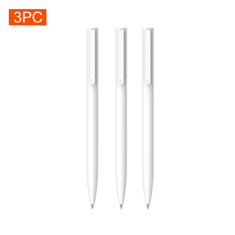 Xiaomi Gel Pen Smooth 0.5mm Writing Lightweight Grip Core Press Out Black/Blue Ink Spring Nib Signing Pen For Work Study