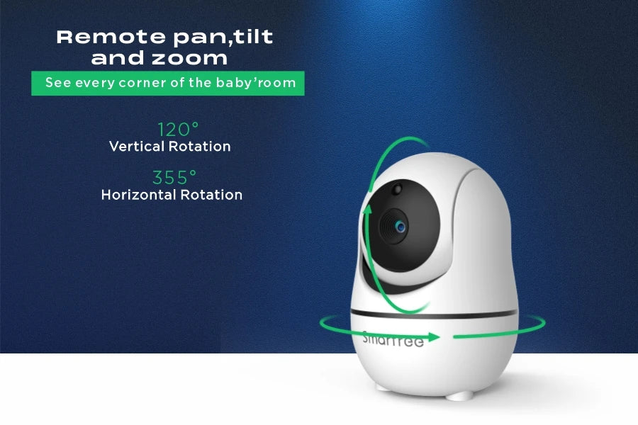 SM70 7" Video Baby Monitor, 1080P HD Display, IPS , 24Hour Battery Life, 1000ft Range, Split mode,1080p big screen with 4x zoom
