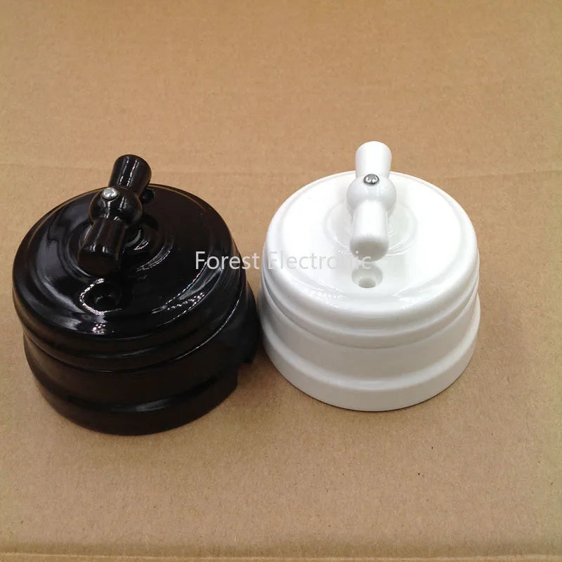 Home improvement High Quality Eu Ceramic Switch Wall Lamp Switch Smart Light Knob Switch 10A 110-220V