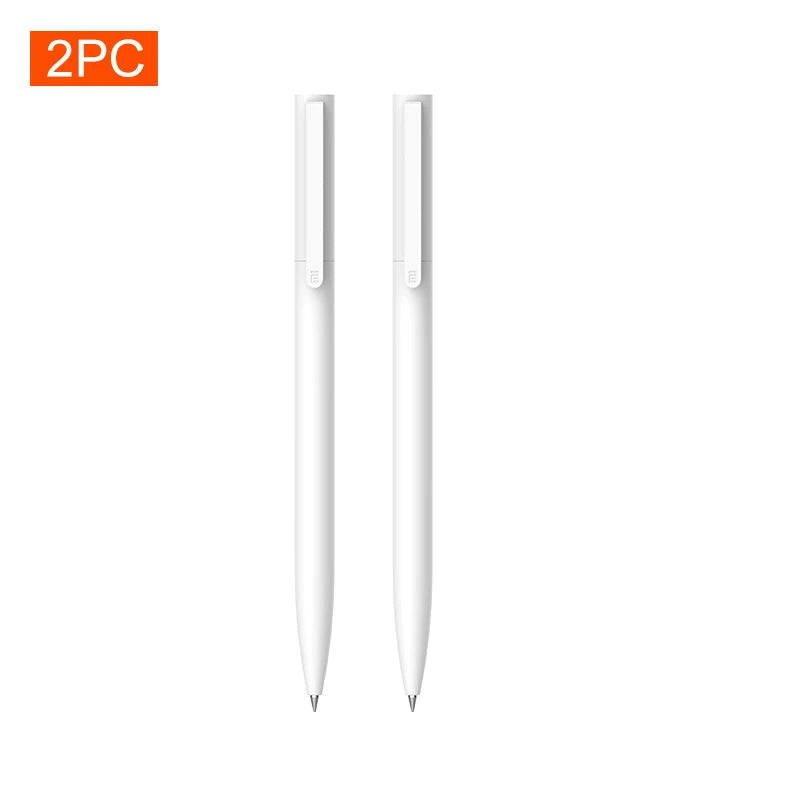Xiaomi Gel Pen Smooth 0.5mm Writing Lightweight Grip Core Press Out Black/Blue Ink Spring Nib Signing Pen For Work Study