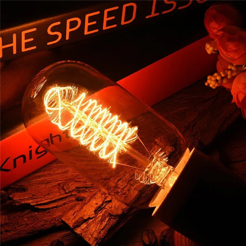 T300 A19 ST48 Antique Tubular Light 40W T45 Retro Dimmable Decorative Incandescent Vintage Edison Light Bulb Filament 220V 240V