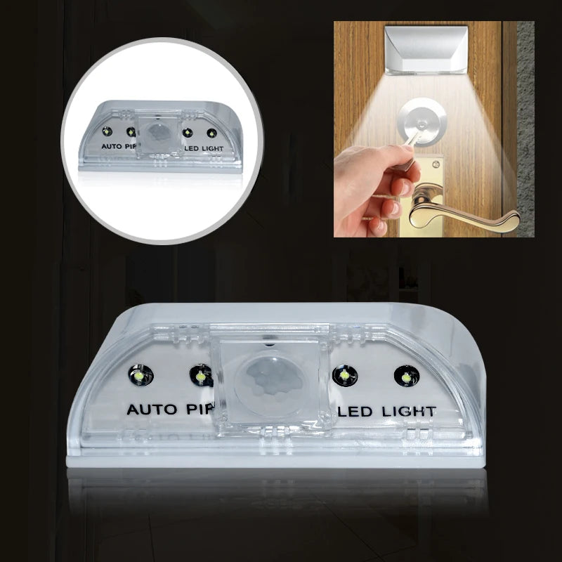 LED Door Lock Lamp Motion Sensor Intelligent Detector Lamp Keyhole Kitchen Stairway Cabinet Light Home Wall Lamp