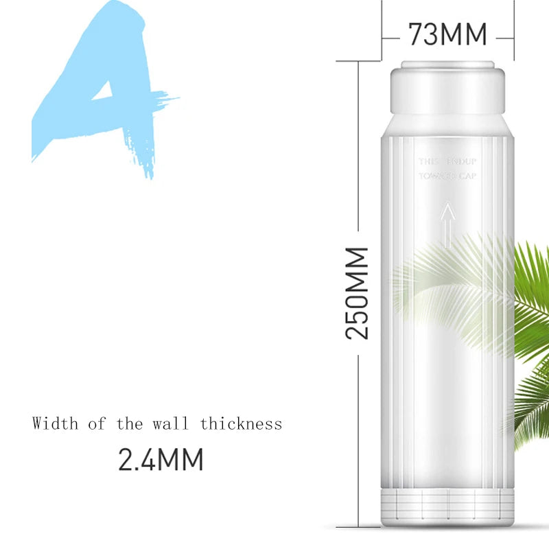 10 inch Water Filter Bottle 250mm Used For the Resin Chlorine Ball,Carbon Diy FreeShipping