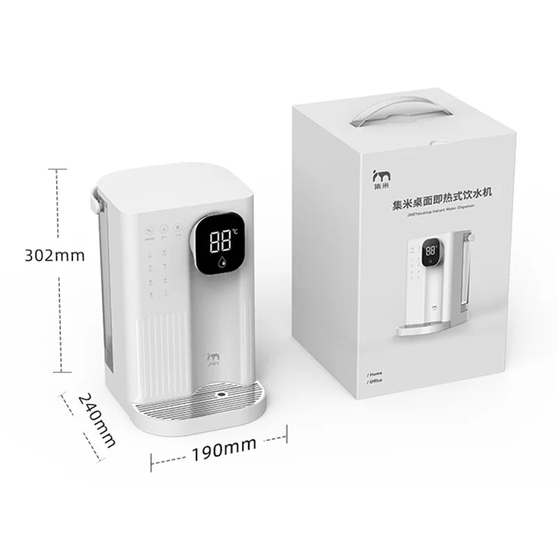 JMEY Instant Heat Water Dispenser Portable Home Office Tea Maker Two Water Filling Methods Water Heater Desktop Water Purifier