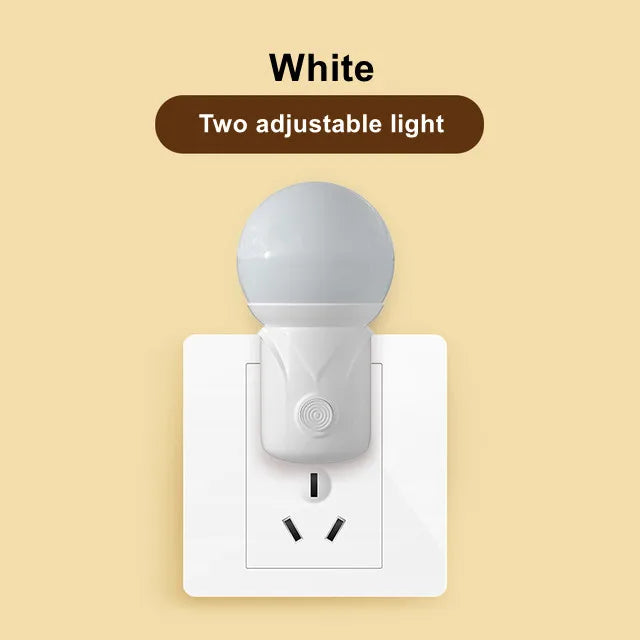 LED Plug-in Night Light 2-color Baby Nursing Eye Sleep Light Bedroom  Socket Lights Energy Saving Cute Corridor Lamp Balcony