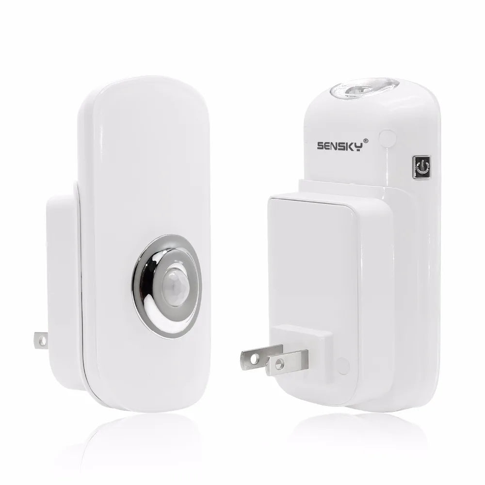 Sensky 3 In 1 EU US PLug in Smart LED Night Light With Motion Sensor Rechargeable Flashlight For Kid Baby Room Emergency