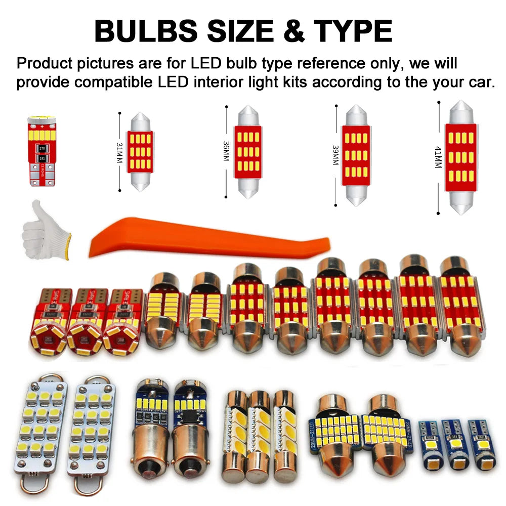 MDNG Canbus LED Interior Map Dome Light Kit For Ford Taurus 2001-2010 2011 2012 2013 2014 2015 2016 2017 2018 2019 Car Led Bulbs