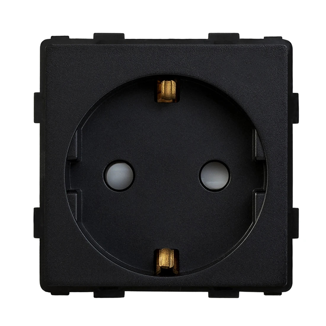 BSEED EU Standard Single Wall Socket Double Power Plugs With White Black Crystal Glass Panel Triple Outlets 16A 110V-250V