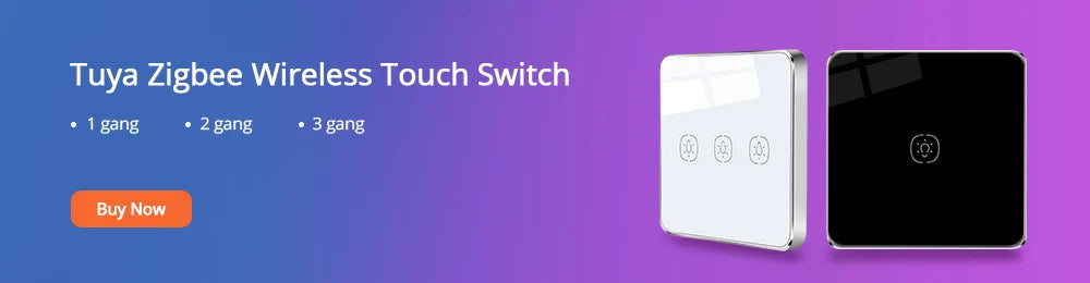 Benexmart Zigbee Wireless Switch 1 2 3 4 Gangs Scene Control Smart Home Devices Works with Tuya Click On Off Scene Switch Black