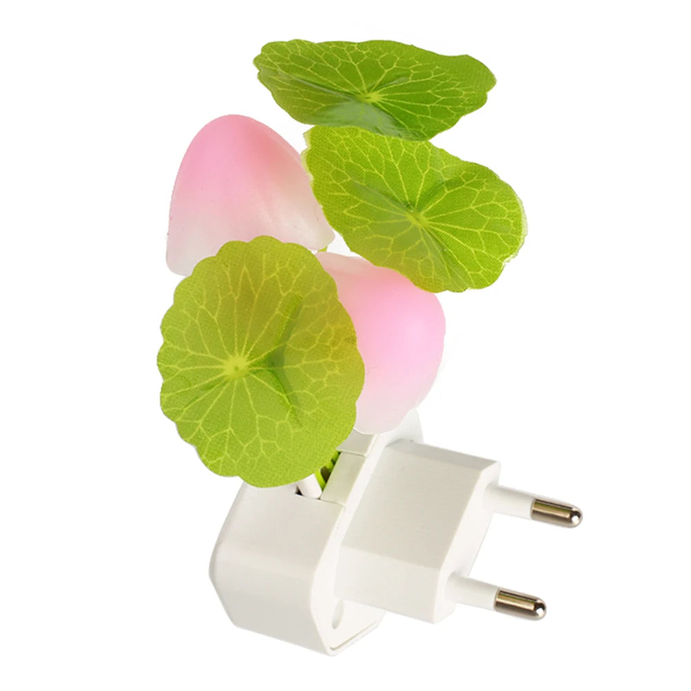 3 LED Wall Light-control Sensor Night Lights Induction Dream Fung Mushroom Lamps Home Bedroom Decorative 110V/220V EU US Plug