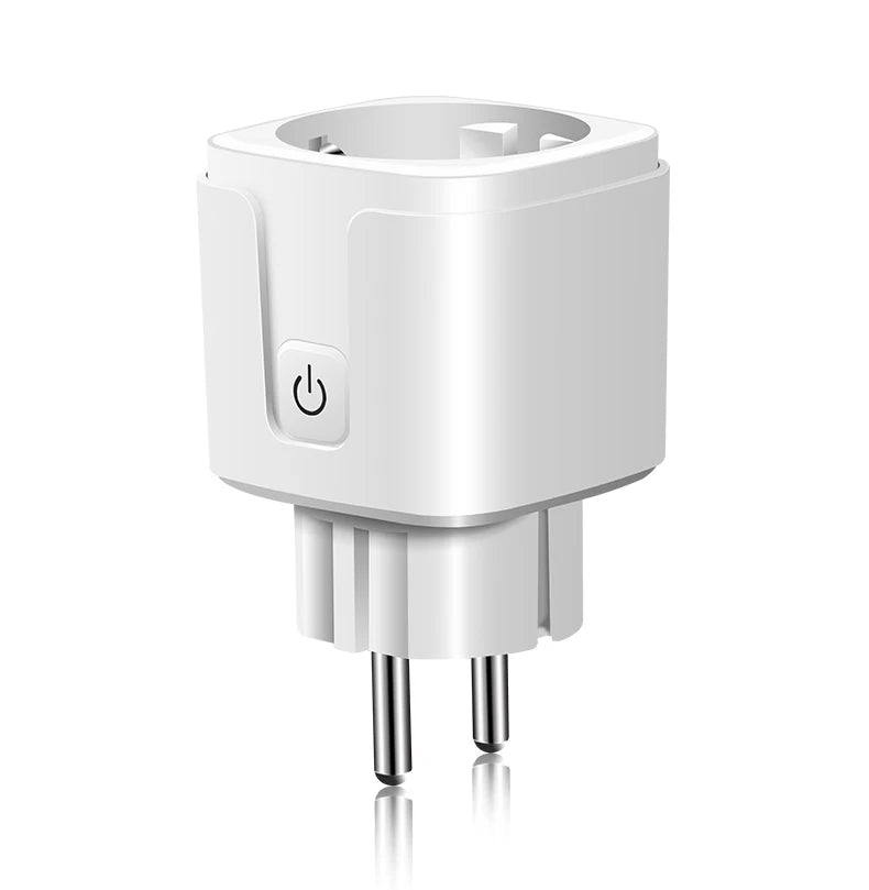 Tuya Smart Life WIFI LED Light Switch Voice Control APP Socket 15A EU Power Plug Wireless Wall Outlet For Alexa Echo Google Home