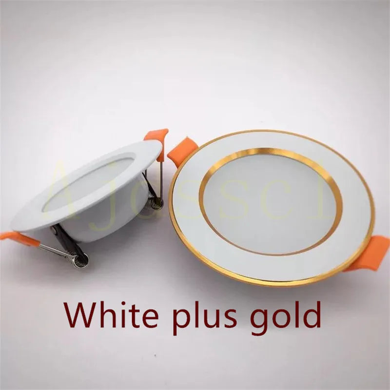 Dimmable LED Downlight Tri-tone light  110/220V Spot  5W 7W 9W 12W 15W Recessed in LED Ceiling Downlight Light Warm white Lamp