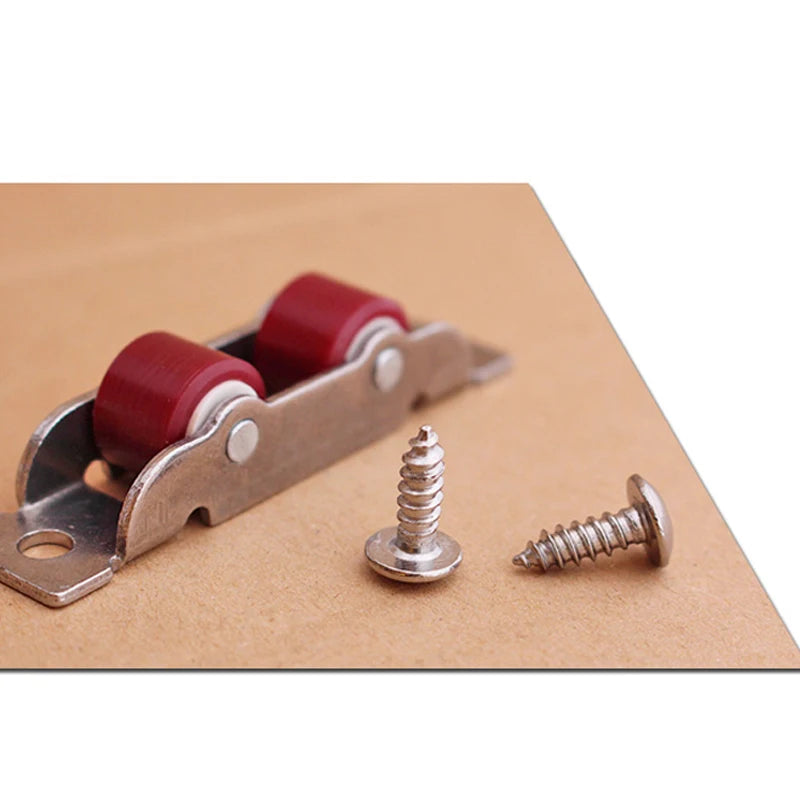 4 Pcs/lot stainless steel door 80 Type window silent nylon pulley slot wheel sliding door fittings glass door sliding rollers