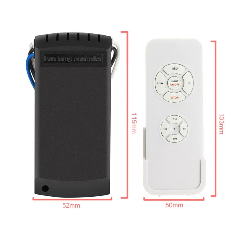 Ceiling Fan Light Remote Control Switch AC 110V 220 3 Speed Timing T4 5uF Wireless Remote Controls For Fan Lamp Light Diy Kit