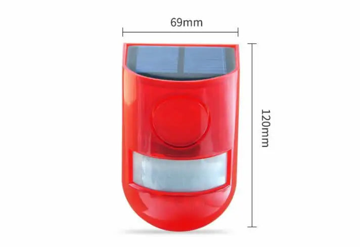 Solar Infrared Motion Sensor Alarm Motion Detector Siren Strobe With 110db Siren Strobe Light Home Garden Security Alarm System