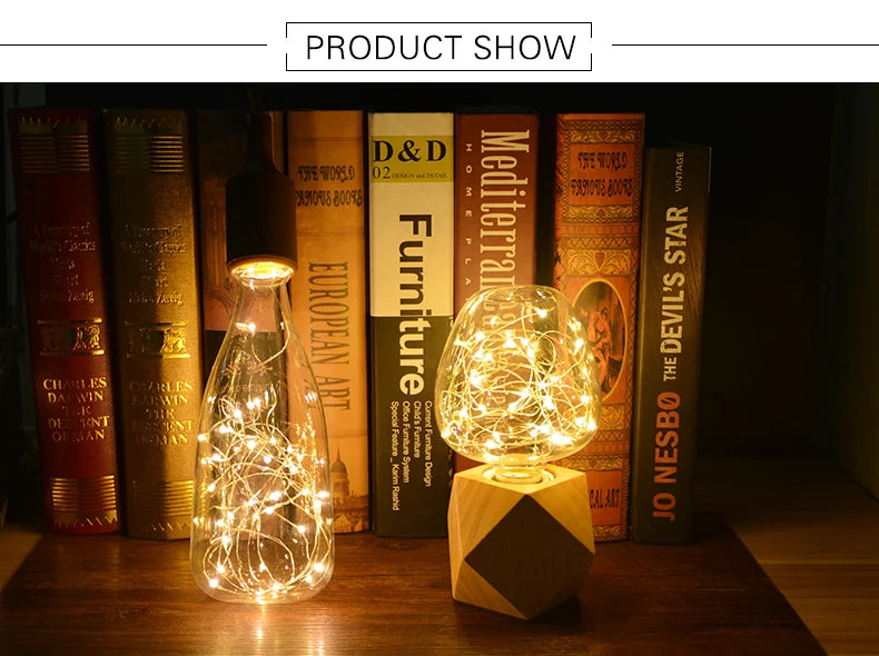 G125 G80 E27 Bulb Night Light Star Fireworks Effect table Lamp Decoration Bulb bedside Home Room Decor Light Luminaria 110V 220V