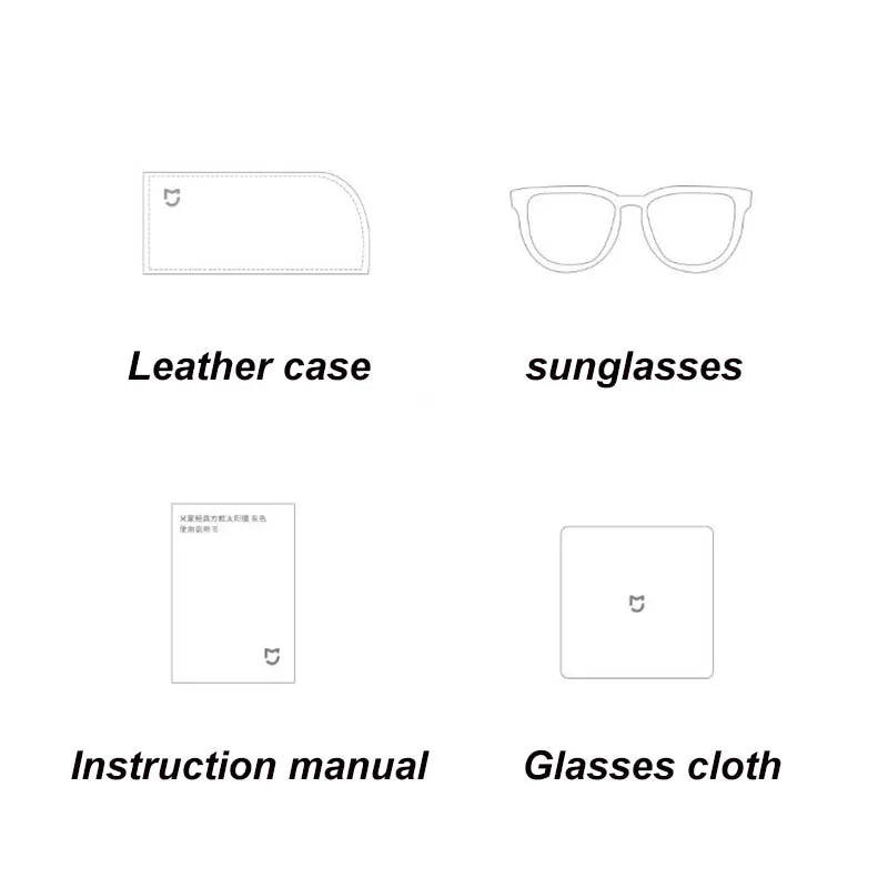 Original MIJIA Classic Square Sunglasses TAC Polarized Lenses Glasses Retro Light Frame Screwless UV Protection Driver Women Men