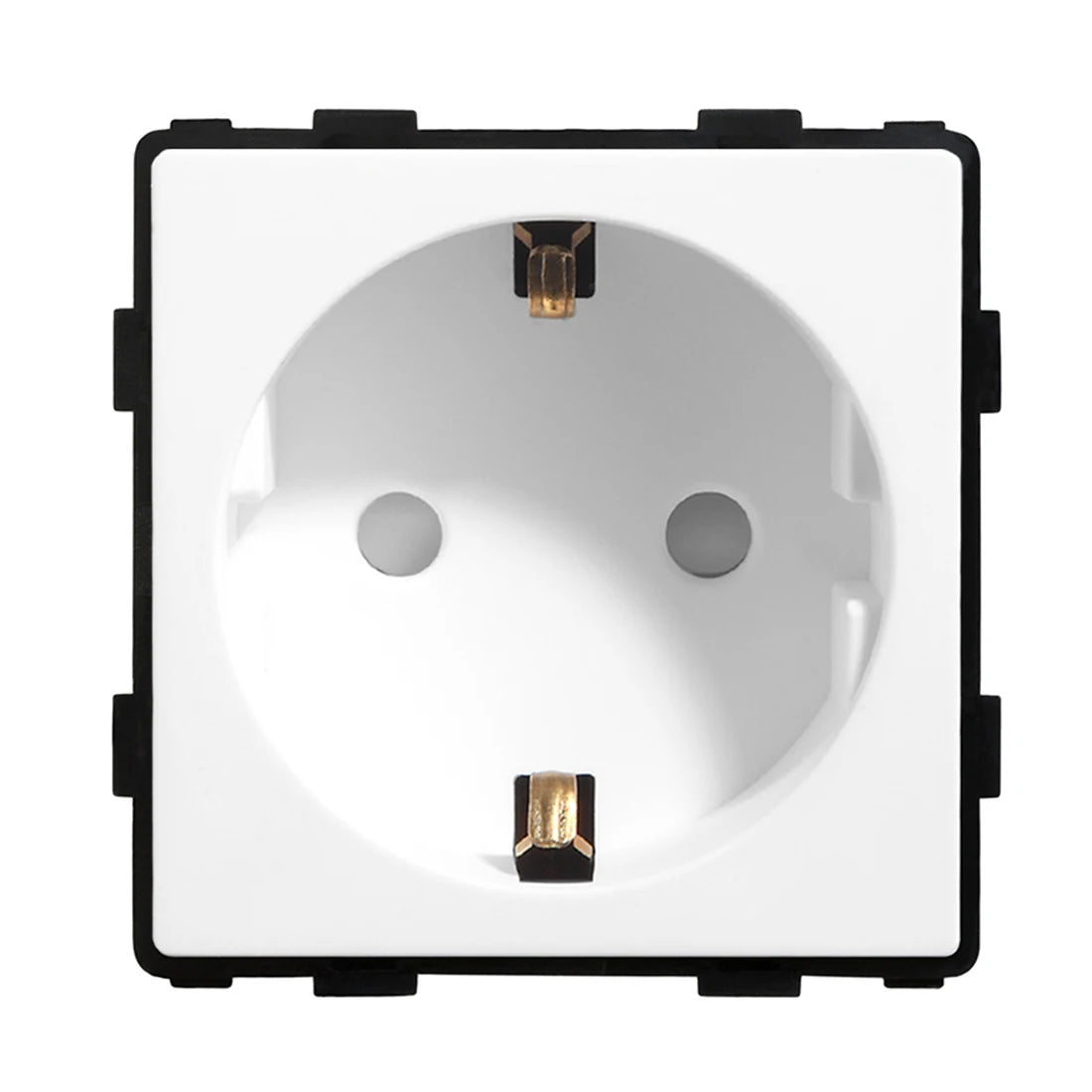 BSEED EU Standard Single Wall Socket Double Power Plugs With White Black Crystal Glass Panel Triple Outlets 16A 110V-250V