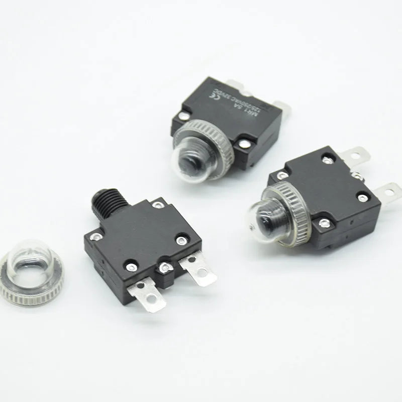 1set  3A/4A/5A/6A/7A/10A/15A/20A/25A/30A overload protector push button circuit breaker  waterproof cover thermal switch