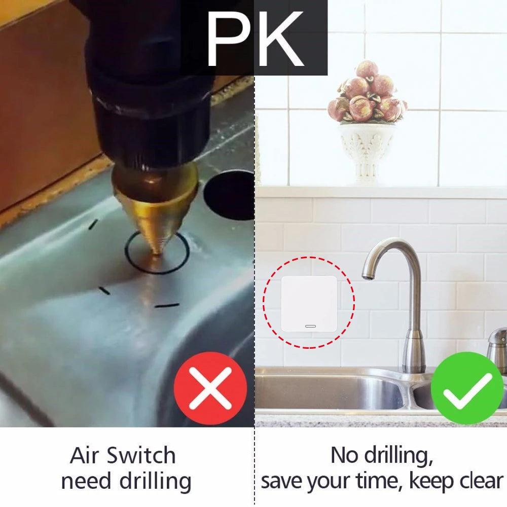 Food Waste Disposers Garbage Disposal Wireless Switch Remote Control Israel Plug 1HP No Drilling No Pipe Replace Air Switch,