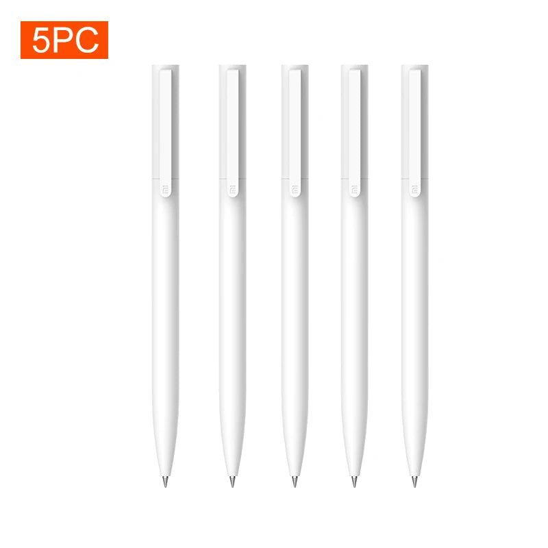 Xiaomi Gel Pen Smooth 0.5mm Writing Lightweight Grip Core Press Out Black/Blue Ink Spring Nib Signing Pen For Work Study