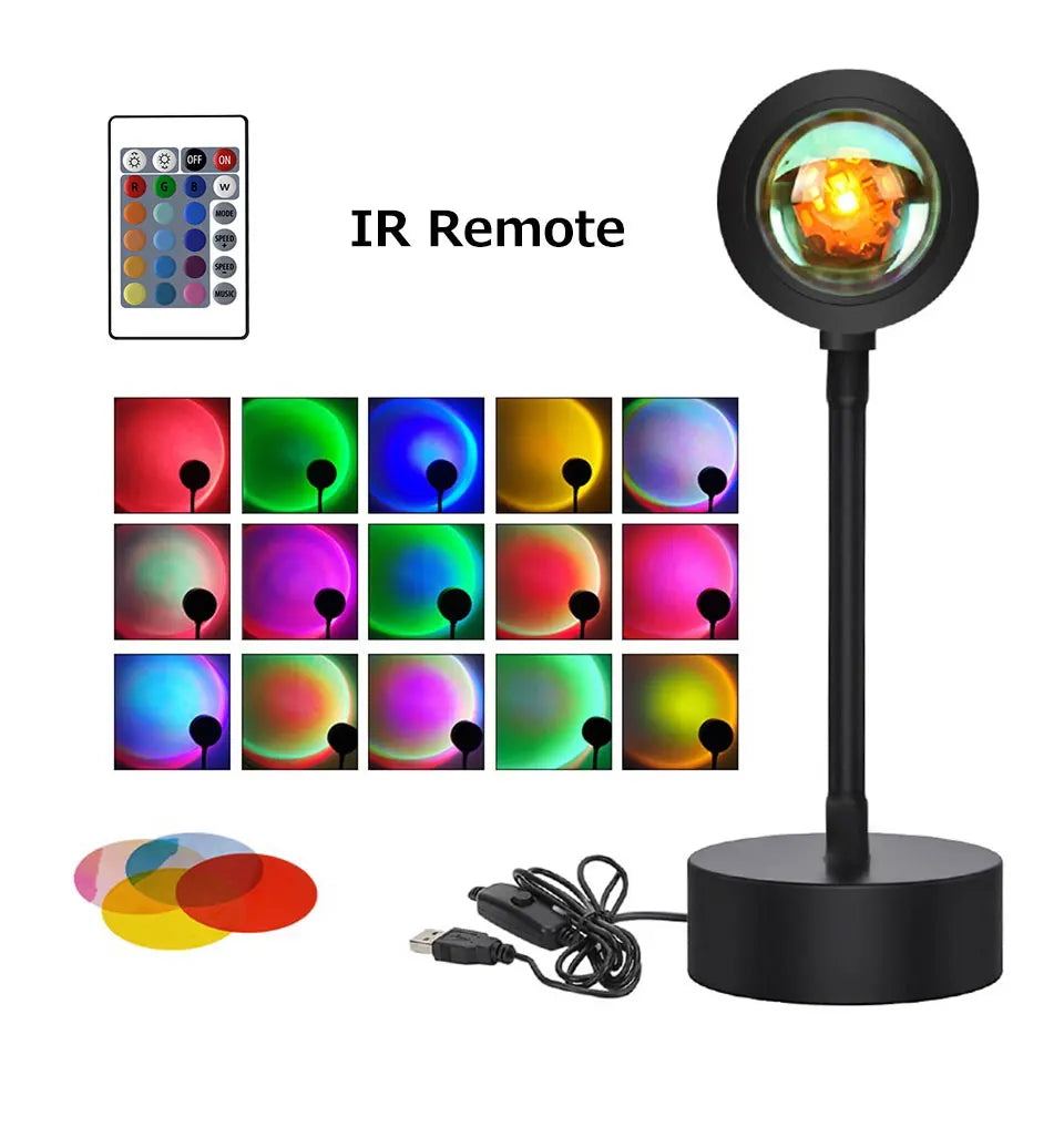 Tuya Smart Sunset Lamp Night Light Sunset Projector Smart Life APP Remote Led Lights Room Decoration Photography Birthday Gift