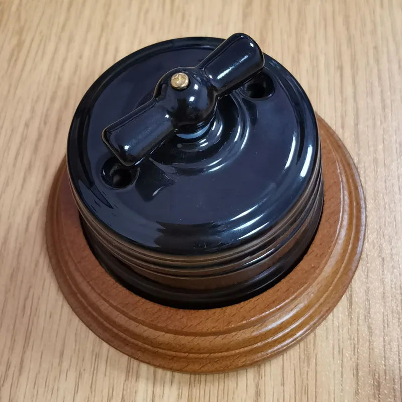 Home improvement High Quality Eu Ceramic Switch Wall Lamp Switch Smart Light Knob Switch 10A 110-220V