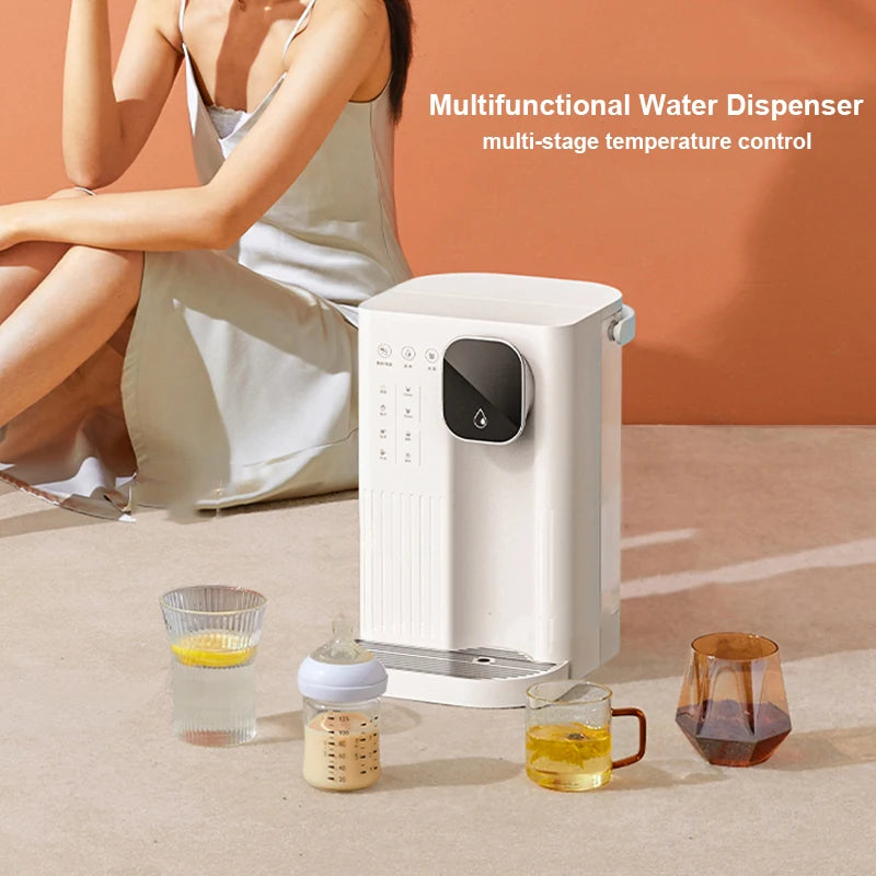 JMEY Instant Heat Water Dispenser Portable Home Office Tea Maker Two Water Filling Methods Water Heater Desktop Water Purifier