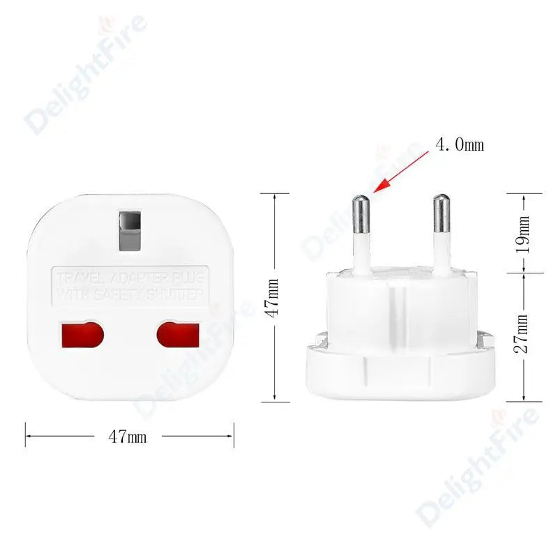 1pcs UK to EU Socket Adapter 220V Euro Travel Plug Converter AC Wall Charger Power Adapter UK British Adapter Electrical Outlets