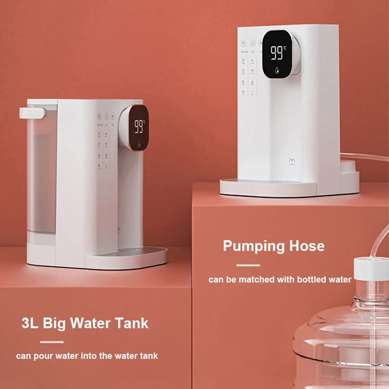 JMEY Instant Heat Water Dispenser Portable Home Office Tea Maker Two Water Filling Methods Water Heater Desktop Water Purifier