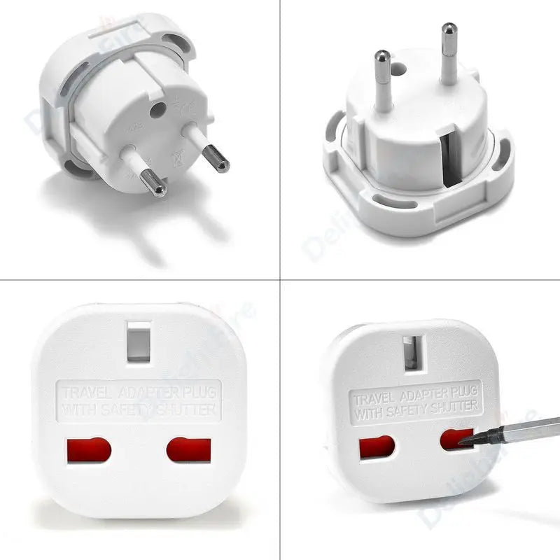 1pcs UK to EU Socket Adapter 220V Euro Travel Plug Converter AC Wall Charger Power Adapter UK British Adapter Electrical Outlets