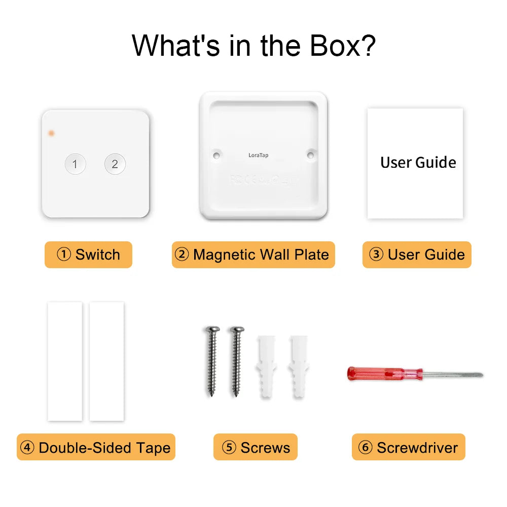 LoraTap ZigBee 3.0 Wireless 14 EU US Push Button Remote Tuya Scene Automation Control Switch Smart Life App Hub Need