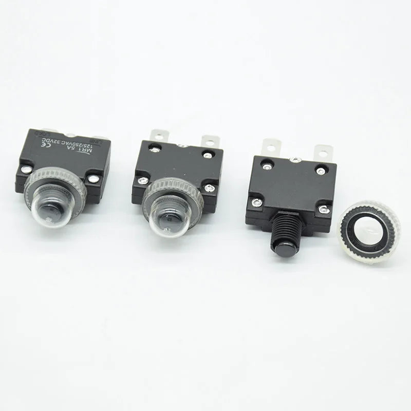 1set  3A/4A/5A/6A/7A/10A/15A/20A/25A/30A overload protector push button circuit breaker  waterproof cover thermal switch